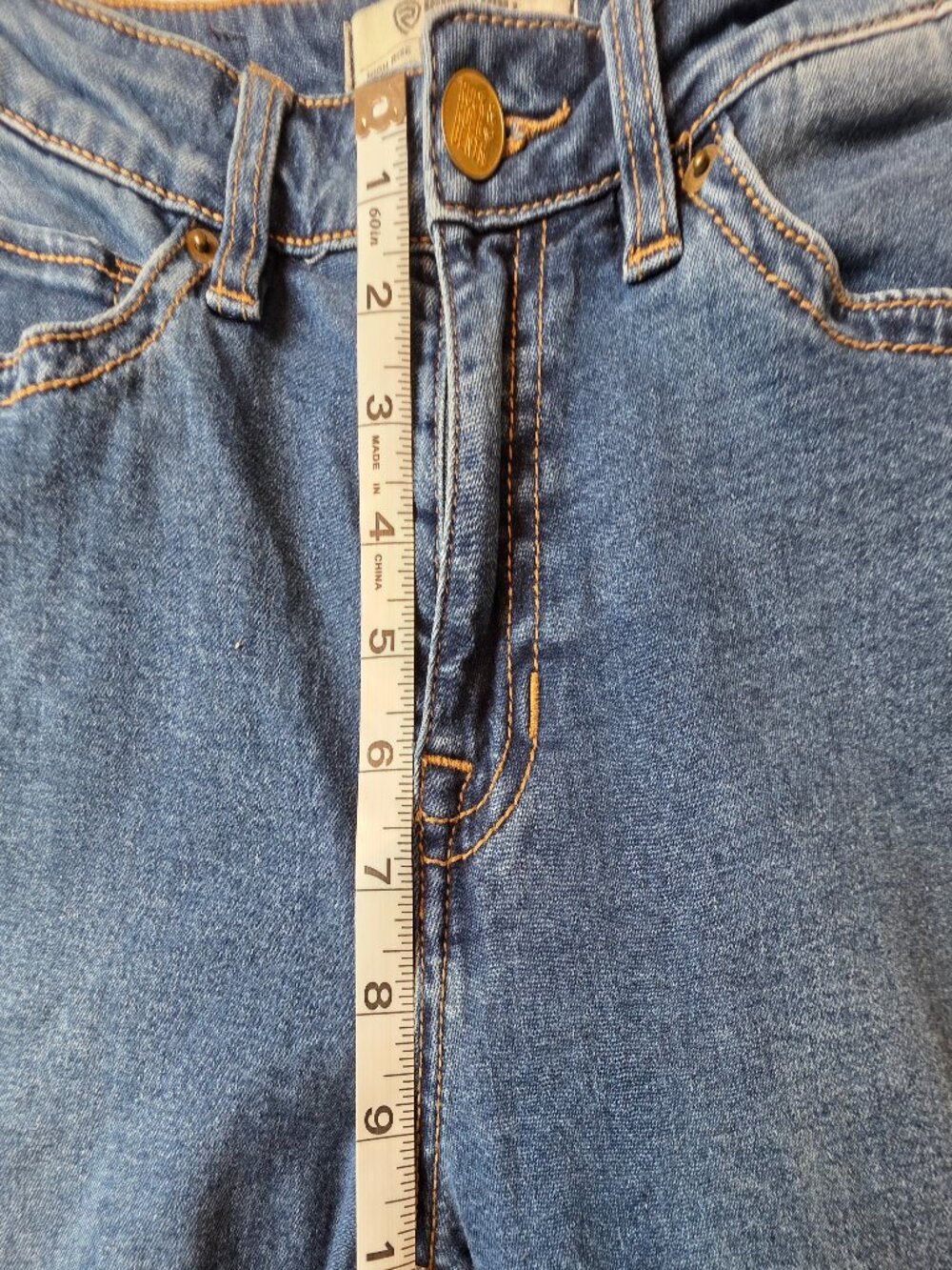 Rock & Roll Denim Women's Bellbottom High Waist Jeans, Size 29" x 32" - Picture 4 of 10